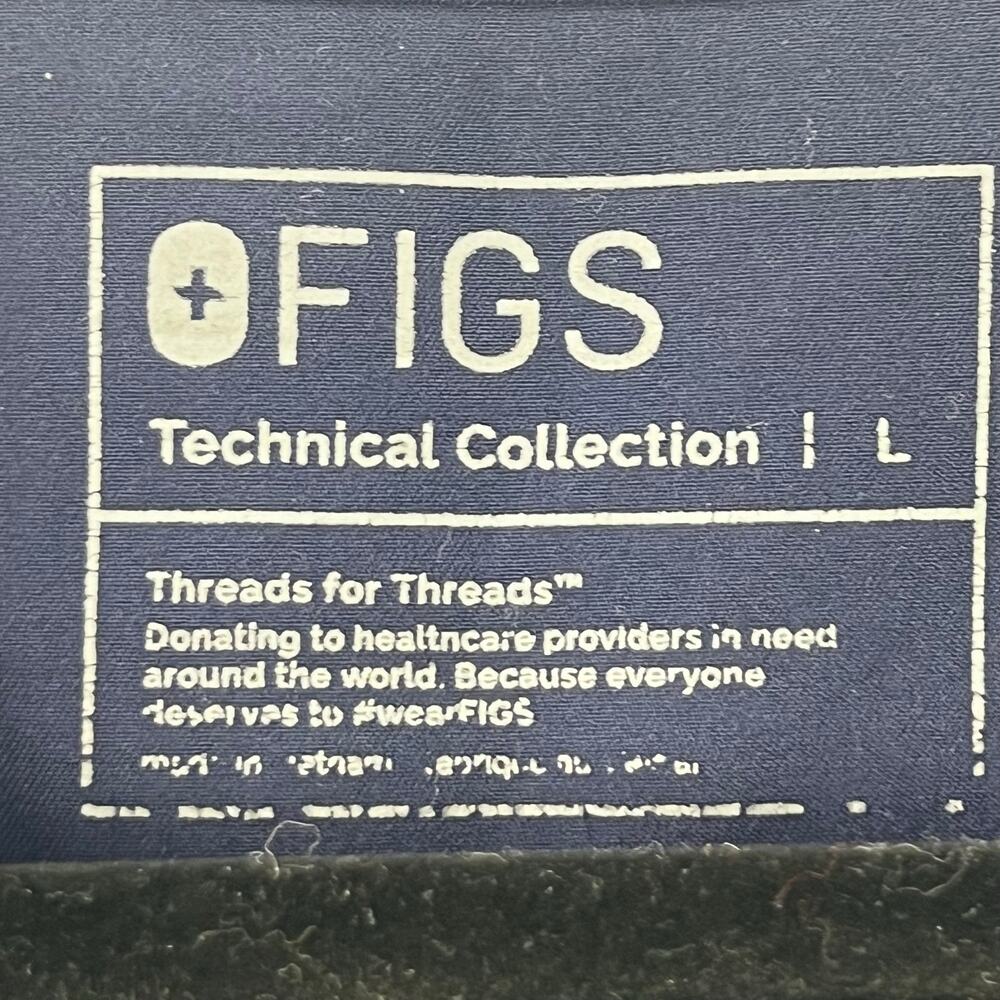 FIGS Mens Leon Technical Collection Scrub Top V-Neck Blue Size Large - Picture 8 of 8